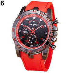 New sport watch montre homme Men\'s Fashion Casual Sport Round Dial Silicone Strap Analog Quartz Wrist Watch digital watch