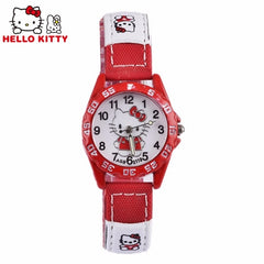 Cute Pink Simple Watches Girl Lovely Cartoon Watch Kids Children Student Leather Quartz Watch Baby Clock Gift Boys montre enfant