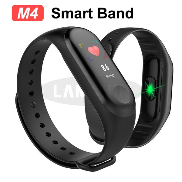 Waterproof Smart Band M4 Smart Bracelet Color Screen Fitness Tracker Blood Pressure Heart Rate Monitor Smart Band