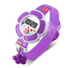 Lovely Flower Cute Boys Girls Kids Sport Watches Cartoon Children Watches Princess Silicone LED Digital Wrist Watches Party Gift