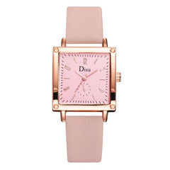 Luxury Brand Square Dial Ladies Watch Fashion Women Watches Girl Gift Clock Dress Leather Quartz WristWatch Zegarek Damski 2019