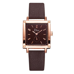 Luxury Brand Square Dial Ladies Watch Fashion Women Watches Girl Gift Clock Dress Leather Quartz WristWatch Zegarek Damski 2019