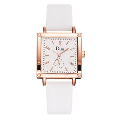 Luxury Brand Square Dial Ladies Watch Fashion Women Watches Girl Gift Clock Dress Leather Quartz WristWatch Zegarek Damski 2019