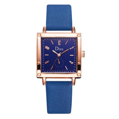 Luxury Brand Square Dial Ladies Watch Fashion Women Watches Girl Gift Clock Dress Leather Quartz WristWatch Zegarek Damski 2019