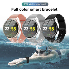 R88 Fashion Smart Bracelet Round Screen Bluetooth Step Heart Rate Blood Pressure Oxygen Sleep Monitoring IP67 Waterproof Watch