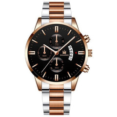 2019 Men Sports Watch Military Stainless Steel Quartz Wristwatch Luxury Brand Business Date Watches For Man Relogio Masculino