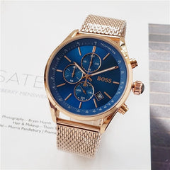 2019 Boss Watch Luxury Mens watches quartz stopwatch all function all pointers work boss waterproof man chronograph