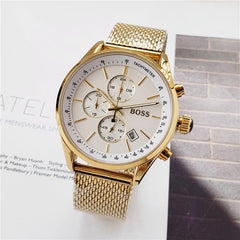 2019 Boss Watch Luxury Mens watches quartz stopwatch all function all pointers work boss waterproof man chronograph