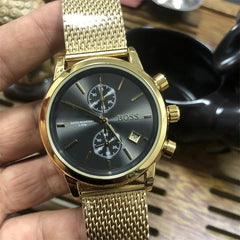 BOSS watch luxury fashtion mens watches 40mm quartz stopwatch All function Relogio all pointers work deisgner waterproof man