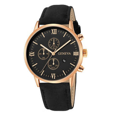 Hot relogio Fashion Watches Watch Women Geneva Men Watch Date Synthetic Leather Quartz Clock Wristwatches relogio masculino #A