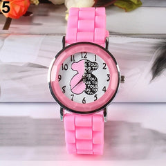 Fashion Classic Silicone Women Watch Simple Bear Style Quartz Wristwatch Silicone Rubber Casual Dress Girl Relogio masculino