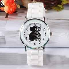 Fashion Classic Silicone Women Watch Simple Bear Style Quartz Wristwatch Silicone Rubber Casual Dress Girl Relogio masculino