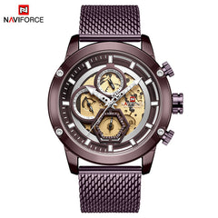 NAVIFORCE Brand Luxury Men's Analog Quartz Wrist watches Man Fashion Sport Chronograph Watch Men Clock Relogio Masculino 2019