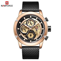 NAVIFORCE Brand Luxury Men's Analog Quartz Wrist watches Man Fashion Sport Chronograph Watch Men Clock Relogio Masculino 2019