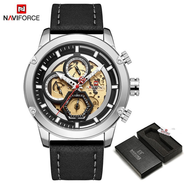 NAVIFORCE Brand Luxury Men's Analog Quartz Wrist watches Man Fashion Sport Chronograph Watch Men Clock Relogio Masculino 2019