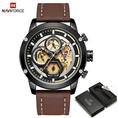 NAVIFORCE Brand Luxury Men's Analog Quartz Wrist watches Man Fashion Sport Chronograph Watch Men Clock Relogio Masculino 2019