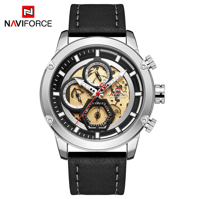 NAVIFORCE Brand Luxury Men's Analog Quartz Wrist watches Man Fashion Sport Chronograph Watch Men Clock Relogio Masculino 2019