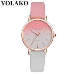 YOLAKO New Arrival Thin Leather Casual Luxury Woman Watch Ladies Quartz Watch Female Bracelet Women Watches Colok Reloj 933