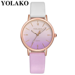 YOLAKO New Arrival Thin Leather Casual Luxury Woman Watch Ladies Quartz Watch Female Bracelet Women Watches Colok Reloj 933