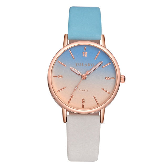 YOLAKO New Arrival Thin Leather Casual Luxury Woman Watch Ladies Quartz Watch Female Bracelet Women Watches Colok Reloj 933