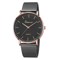 Women New Business Watch Black Mesh Band Stainless Steel Analog Quartz Wristwatch Lady Female Luxury Watches Montre Femme