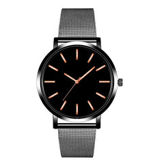 Women New Business Watch Black Mesh Band Stainless Steel Analog Quartz Wristwatch Lady Female Luxury Watches Montre Femme