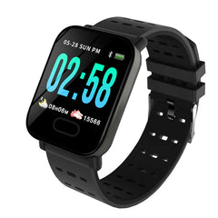 Rechargeable A6 Waterproof Smart Watch With Heart Rate Monitor Fitness Tracker Blood Pressure Smartwatch For Android IOS