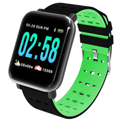 Rechargeable A6 Waterproof Smart Watch With Heart Rate Monitor Fitness Tracker Blood Pressure Smartwatch For Android IOS