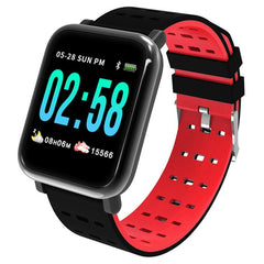 Rechargeable A6 Waterproof Smart Watch With Heart Rate Monitor Fitness Tracker Blood Pressure Smartwatch For Android IOS