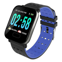 Rechargeable A6 Waterproof Smart Watch With Heart Rate Monitor Fitness Tracker Blood Pressure Smartwatch For Android IOS