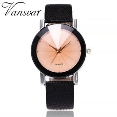 Vansvar Simple Women Watch Luxury Brand Casual Simple Quartz Clock For Women Leather Strap Wrist Watch Relogio Masculino D30