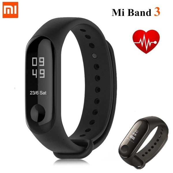 Xiaomi Mi Band 3 Smart Bracelet Fitness Tracker Heart Rate Monitor OLED Display Touchpad Bluetooth 4.2 Waterproof Wristband