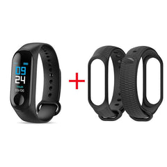 M3 Smart Bracelet Band Fitness Tracker Heart Rate Blood Pressure Messages Reminder Color Screen Waterproof Sport Wristband