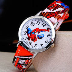 Ruislee Hot Sale SpiderMan Watch Cute Cartoon Watch Kids Watches Rubber Quartz Watch Gift Children Hour reloj montre relogio