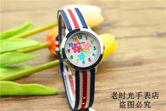 simple design boys and girls learn to time number quartz watch kids luminous hands tutor nylon sports gift Dibujos de reloj