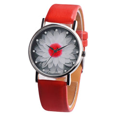 New Fashion Ladies Watch Womens Flower Casual Leather Analog Quartz Wrist Watches Quartz Clock Gifts Relogio Feminino 2019 Q60