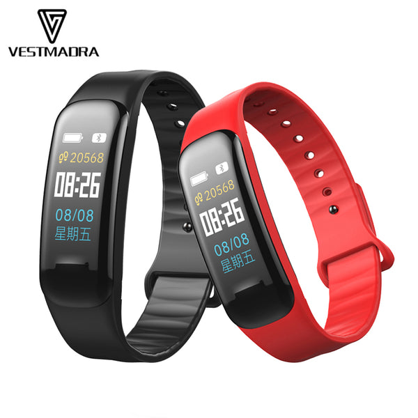 VESTMADRA C1 Plus Color Screen Smart Bracelet Blood Pressure Smart Band Heart Rate Monitor Smart Fitness Tracker Wristband