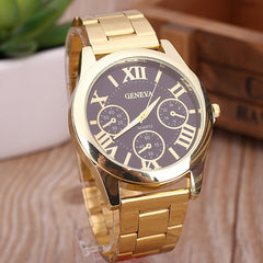 2019 New Brand 3 Eyes Gold Geneva Casual Quartz Watch Women Stainless Steel Dress Watches Relogio Feminino Ladies Clock Hot Sale