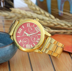 2019 New Brand 3 Eyes Gold Geneva Casual Quartz Watch Women Stainless Steel Dress Watches Relogio Feminino Ladies Clock Hot Sale