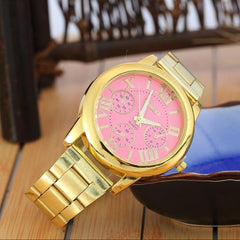 2019 New Brand 3 Eyes Gold Geneva Casual Quartz Watch Women Stainless Steel Dress Watches Relogio Feminino Ladies Clock Hot Sale