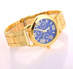 2019 New Brand 3 Eyes Gold Geneva Casual Quartz Watch Women Stainless Steel Dress Watches Relogio Feminino Ladies Clock Hot Sale