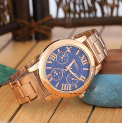 2019 New Brand 3 Eyes Gold Geneva Casual Quartz Watch Women Stainless Steel Dress Watches Relogio Feminino Ladies Clock Hot Sale