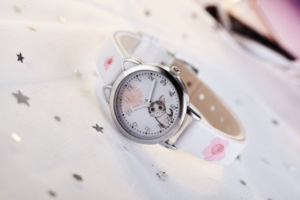 NEW arrive Cute Cheese Cat Pattern Kids Watch Quartz Analog Child Watches For Boys Girls Student Clock Gift Relogio Feminino