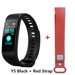 Y5 Bluetooth Smart Bracelet Hear Rate Blood Pressure Monitor Smart Band Color Screen Women Men Sport Fitness Track Pedometer