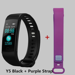 Y5 Bluetooth Smart Bracelet Hear Rate Blood Pressure Monitor Smart Band Color Screen Women Men Sport Fitness Track Pedometer