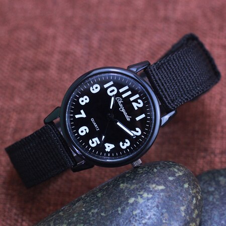 2018 famous hot seller children boys canvas breathable quartz wristwatch students kids clear digital military fashion watches