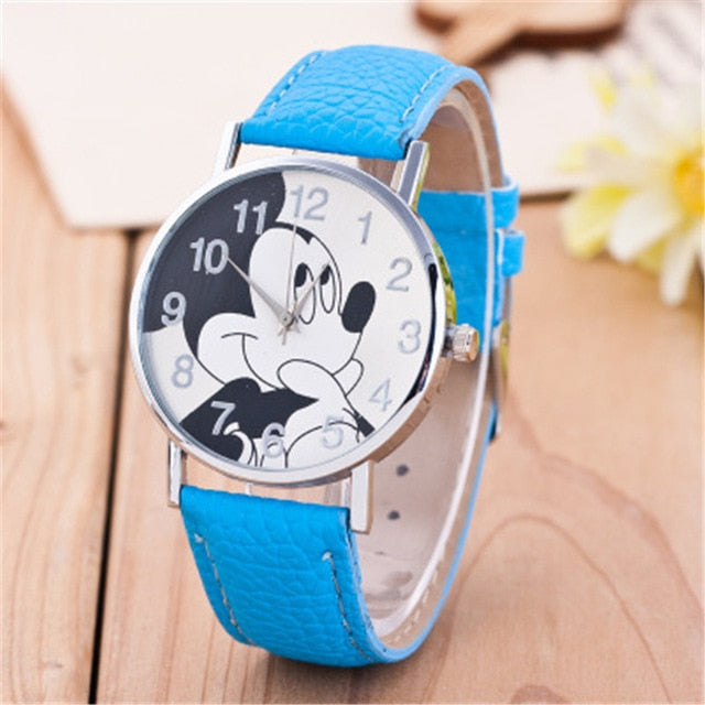 Children Women Ladies Girl Quartz Watches Fashion Leather Kids Wrist Watch Clock cartoon female relogio feminino 8O55