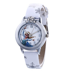 Fashion Brand Cute Kids Quartz Watch Children Girls Leather Crystal Bracelet Cartoon Wristwatch Clock 8A04