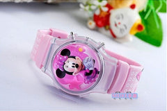 2019 Fashion Boys Girls Silicone Digital Watch For Kids Mickey Minnie Cartoon Children Christmas Gift Student Clock Watch