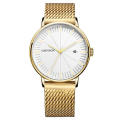 Fashion Business Watch Men Luxury Brand Gold Black Mesh Steel Quartz Watch for Man Minimalist Wrist Watches Relogio Masculino